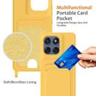 For Motorola Edge 60 / 60s /60 Fusion Integrated Card Bag Solid Color Liquid Silicone Phone Case with Lanyard(Yellow) - 3