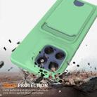 Motorola Moto G Stylus 5G 2025 Integrated Card Bag Solid Color Liquid Silicone Phone Case with Lanyard(Green) - 2