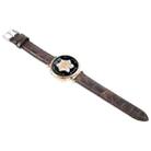 14mm Silver Steel Buckle Genuine Leather Watch Band Wristband(Coffee) - 2