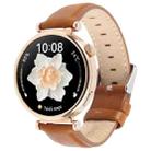 14mm Silver Steel Buckle Genuine Leather Watch Band Wristband(Brown) - 1