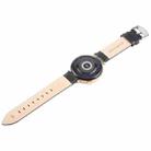 14mm Silver Steel Buckle Genuine Leather Watch Band Wristband(Black) - 3