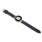 14mm Silver Steel Buckle Genuine Leather Watch Band Wristband(Bamboo Black) - 2