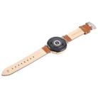 18mm Silver Steel Buckle Genuine Leather Watch Band Wristband(Brown) - 3