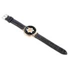 18mm Silver Steel Buckle Genuine Leather Watch Band Wristband(Bamboo Black) - 2