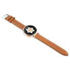 20mm Silver Steel Buckle Genuine Leather Watch Band Wristband(Brown) - 2