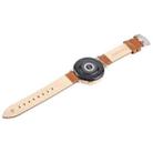 20mm Silver Steel Buckle Genuine Leather Watch Band Wristband(Brown) - 3