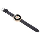 20mm Silver Steel Buckle Genuine Leather Watch Band Wristband(Black) - 2