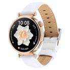 20mm Silver Steel Buckle Genuine Leather Watch Band Wristband(White) - 1