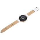 20mm Silver Steel Buckle Genuine Leather Watch Band Wristband(White) - 3
