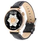 22mm Silver Steel Buckle Genuine Leather Watch Band Wristband(Bamboo Black) - 1