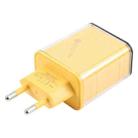 95-A3CL 30W Type-C, 8 Pin, USB-A Mecha Style Multi-Port Fast Charger EU Plug(Yellow) - 2