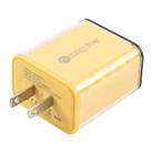 45-A2CL 20W Type-C, 8 Pin, USB-A Crystal Diamond Multi-Port Fast Charger US Plug(Yellow) - 2