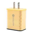 45-A2CL 20W Type-C, 8 Pin, USB-A Crystal Diamond Multi-Port Fast Charger US Plug(Yellow) - 3