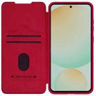 For Samsung Galaxy S24 FE 5G NILLKIN QIN Series Pro Sliding Camera Cover Design Leather Phone Case(Red) - 4