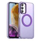 For Samsung Galaxy M55s 5G Candy Magsafe PC Hybrid TPU Phone Case(Purple) - 1