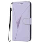 For Nothing Phone 1 Triangle Pattern Buckle Clasp Leather Phone Case(Light Purple) - 2