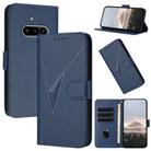 For Nothing Phone 3a Triangle Pattern Buckle Clasp Leather Phone Case(Royal Blue) - 1