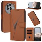 For Nothing Phone 3a Pro Triangle Pattern Buckle Clasp Leather Phone Case(Brown) - 1