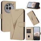 For Nothing Phone 3a Pro Triangle Pattern Buckle Clasp Leather Phone Case(Gold) - 1