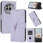 For Nothing Phone 3a Pro Triangle Pattern Buckle Clasp Leather Phone Case(Light Purple) - 1