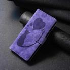 For Samsung Galaxy S25+ 5G Pen Heart Cat Embossed Leather Phone Case(Purple) - 2