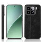 For Xiaomi 15 Cow Pattern Sewing Back Cover Phone Case(Black) - 1