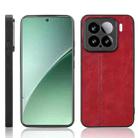 For Xiaomi 15 Cow Pattern Sewing Back Cover Phone Case(Red) - 1