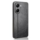 For Xiaomi Poco X7 Pro Cow Pattern Sewing Back Cover Phone Case(Black) - 3