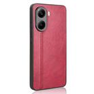 For Xiaomi Poco X7 Pro Cow Pattern Sewing Back Cover Phone Case(Red) - 3