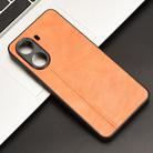 For Xiaomi Poco X7 Pro Cow Pattern Sewing Back Cover Phone Case(Yellow) - 2
