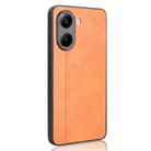 For Xiaomi Poco X7 Pro Cow Pattern Sewing Back Cover Phone Case(Yellow) - 3