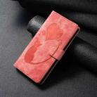 For Redmi 14C 4G Pen Heart Cat Embossed Leather Phone Case(Orange) - 2