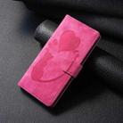 For Redmi Note 14 5G Pen Heart Cat Embossed Leather Phone Case(Pink) - 2