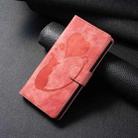 For Redmi Note 14 Pro 5G Pen Heart Cat Embossed Leather Phone Case(Orange) - 2