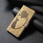 For Redmi Note 14 Pro 5G Pen Heart Cat Embossed Leather Phone Case(Apricot) - 2