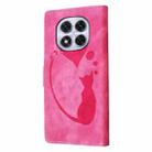 For Redmi Note 14 Pro 5G Pen Heart Cat Embossed Leather Phone Case(Pink) - 3