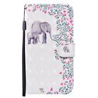 For iPhone 12 mini 3D Painted Pattern Horizontal Flip Leather Case with Holder & Wallet & Card slot & Lanyard(Flower Elephant) - 2