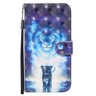 For iPhone 12 mini 3D Painted Pattern Horizontal Flip Leather Case with Holder & Wallet & Card slot & Lanyard(Lion) - 2