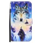 For iPhone 12 / 12 Pro 3D Painted Pattern Horizontal Flip Leather Case with Holder & Wallet & Card slot & Lanyard(Sunrise Wolf) - 2