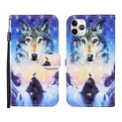 For iPhone 12 Pro Max 3D Painted Pattern Horizontal Flip Leather Case with Holder & Wallet & Card slot & Lanyard(Sunrise Wolf) - 1