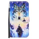 For iPhone 12 Pro Max 3D Painted Pattern Horizontal Flip Leather Case with Holder & Wallet & Card slot & Lanyard(Sunrise Wolf) - 2