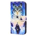 For iPhone 12 Pro Max 3D Painted Pattern Horizontal Flip Leather Case with Holder & Wallet & Card slot & Lanyard(Sunrise Wolf) - 3