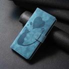 For Xiaomi 14T Pen Heart Cat Embossed Leather Phone Case(Blue) - 2