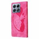 For Xiaomi 14T Pen Heart Cat Embossed Leather Phone Case(Pink) - 3