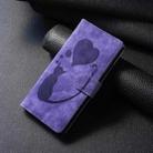 For Xiaomi Poco C75 Pen Heart Cat Embossed Leather Phone Case(Purple) - 2