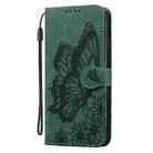 For Samsung Galaxy S25 5G Retro Skin Feel Butterflies Embossing Horizontal Flip Leather Phone Case(Green) - 2