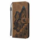 For Samsung Galaxy S25 5G Retro Skin Feel Butterflies Embossing Horizontal Flip Leather Phone Case(Brown) - 2