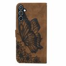 For Samsung Galaxy S25 5G Retro Skin Feel Butterflies Embossing Horizontal Flip Leather Phone Case(Brown) - 3