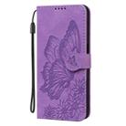 For Samsung Galaxy S25 5G Retro Skin Feel Butterflies Embossing Horizontal Flip Leather Phone Case(Purple) - 2