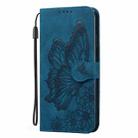 For Samsung Galaxy S25+ 5G Retro Skin Feel Butterflies Embossing Horizontal Flip Leather Phone Case(Blue) - 2